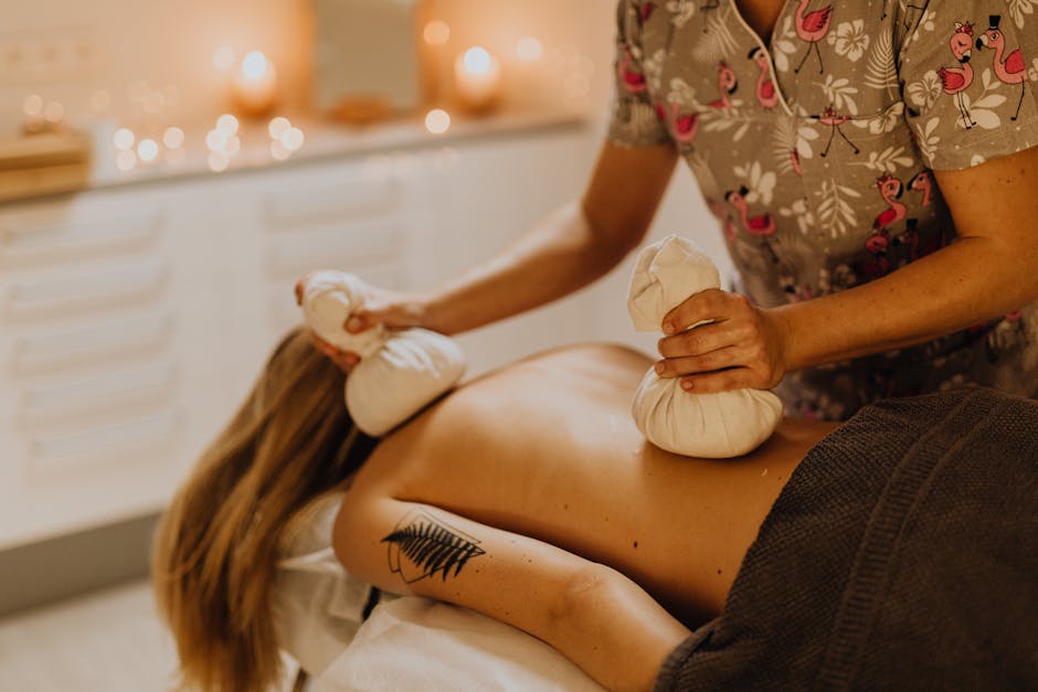 Enjoy a soothing spa experience with a relaxing massage using herbal compresses